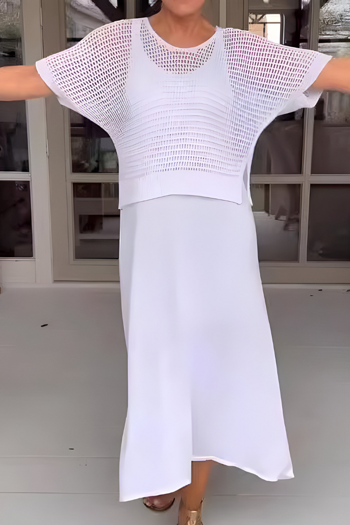 Rosemarie | Vielseitig Strickoberteil mit Midikleid