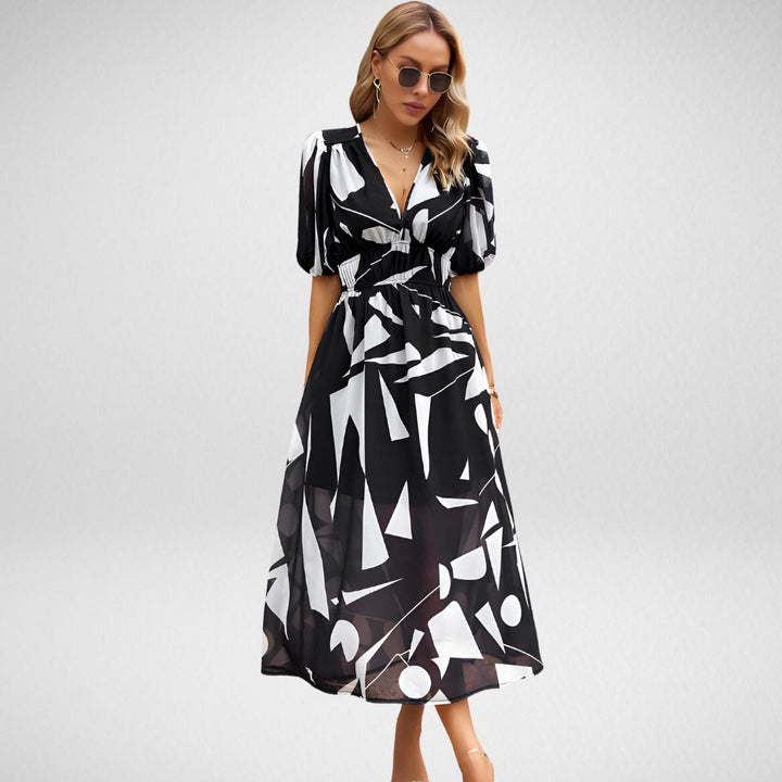 Johanna | V-Ausschnitt Freizeitkleid