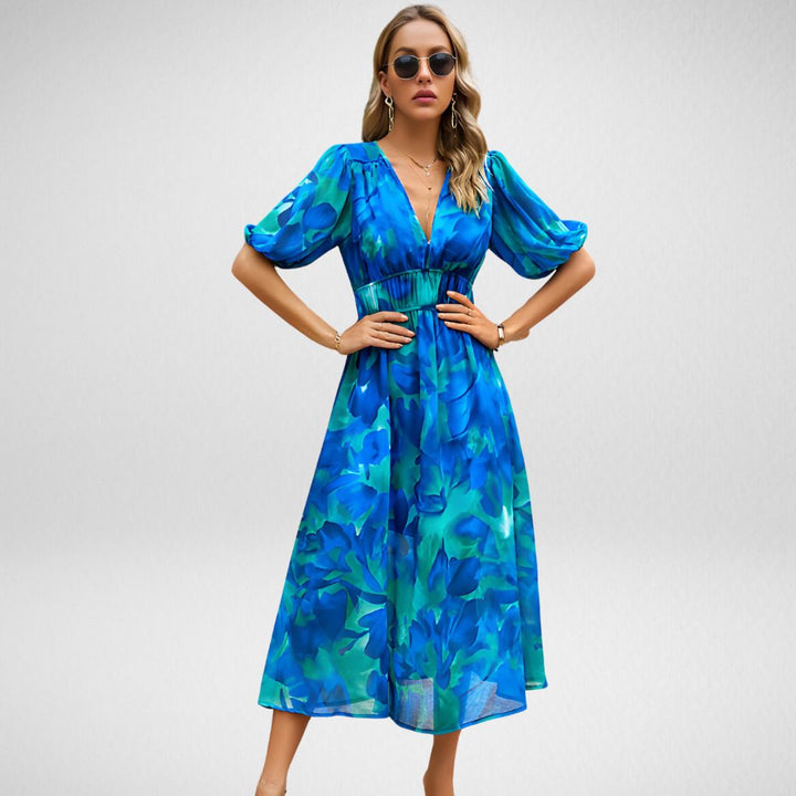 Johanna | V-Ausschnitt Freizeitkleid