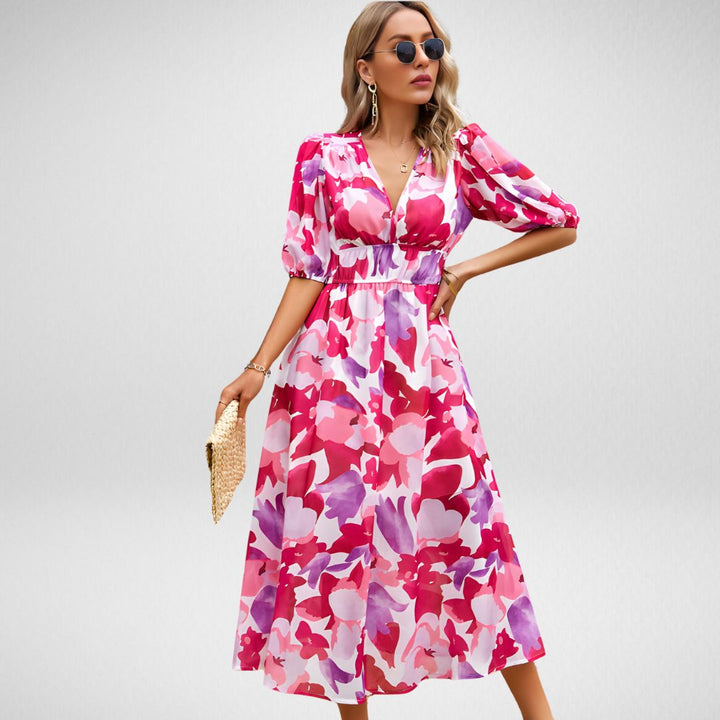 Johanna | V-Ausschnitt Freizeitkleid