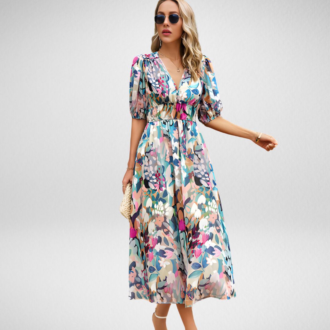 Johanna | V-Ausschnitt Freizeitkleid